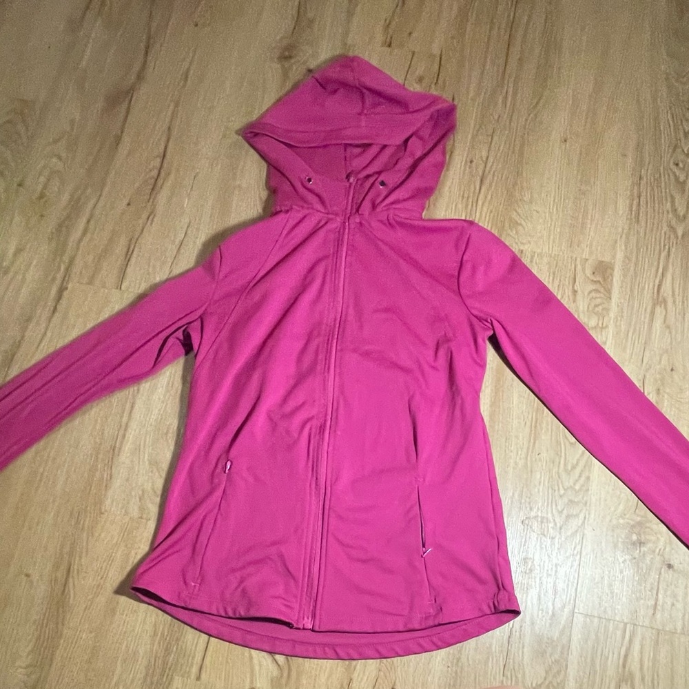 Pink Hooded Zip-Up Jacket